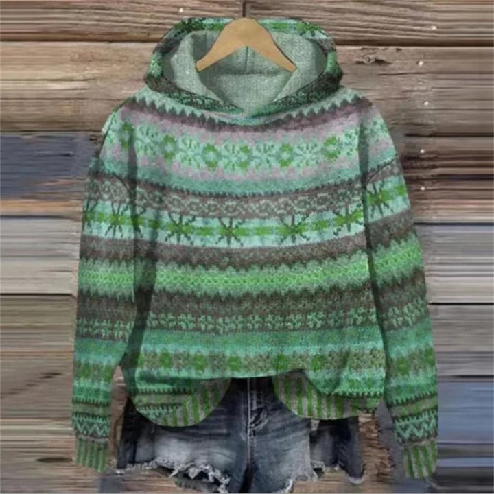 Sudadera con capucha nórdica cálida